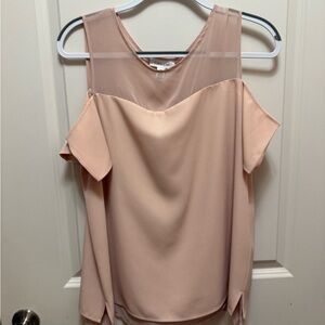 Calvin Klein Soft Pink Cold Shoulder Blouse
